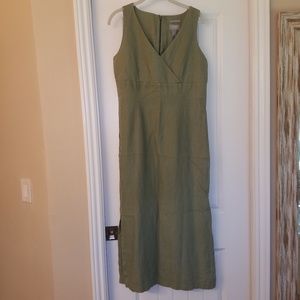 Olive Linen long dress